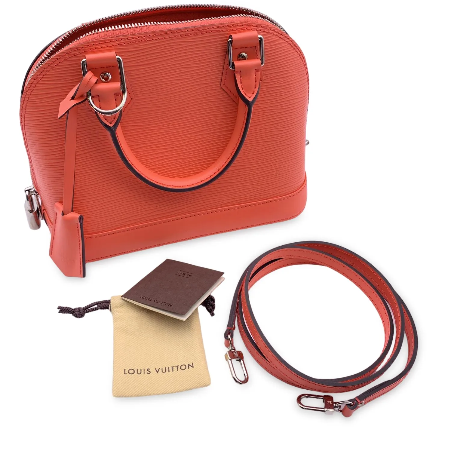 Trendy Inspired Louis Vuitton Poppy Epi Leather Alma Bb Bag Handbag With Strap