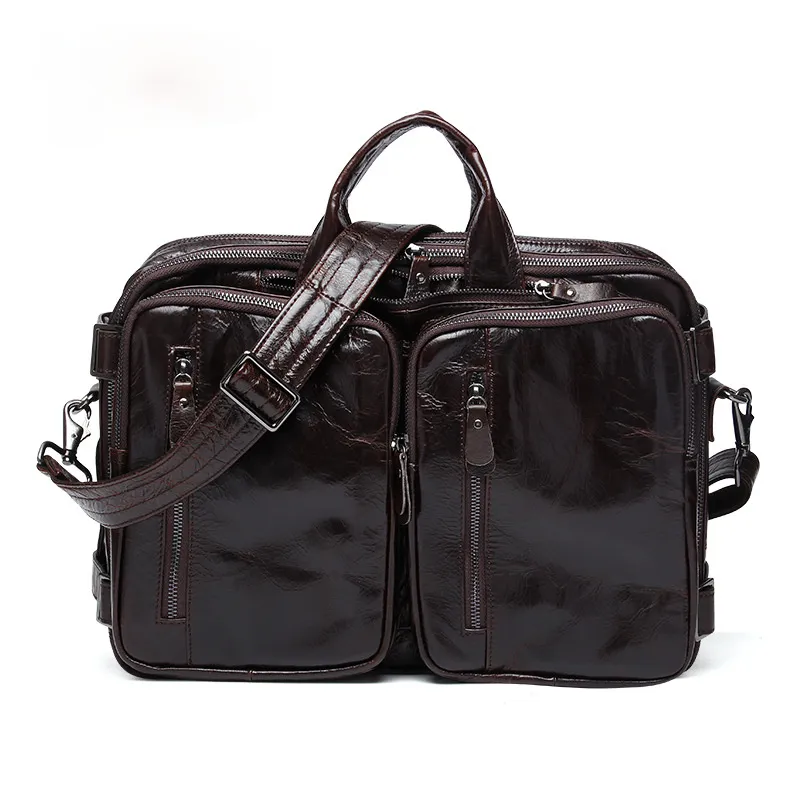 Vintage Men Multi Functional Backpack Business Briefcase