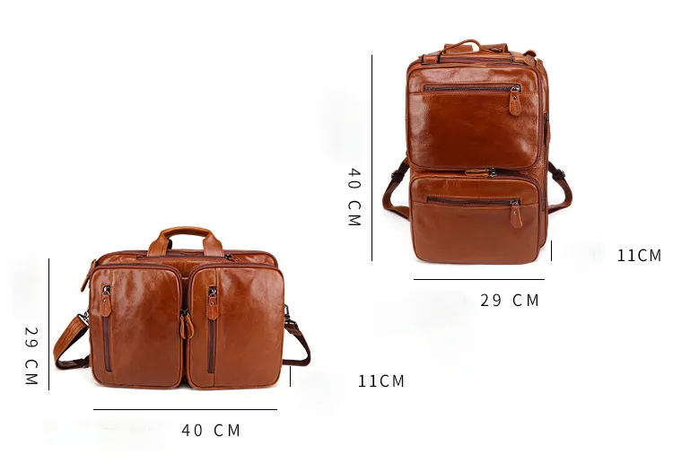 Vintage Men Multi Functional Backpack Business Briefcase