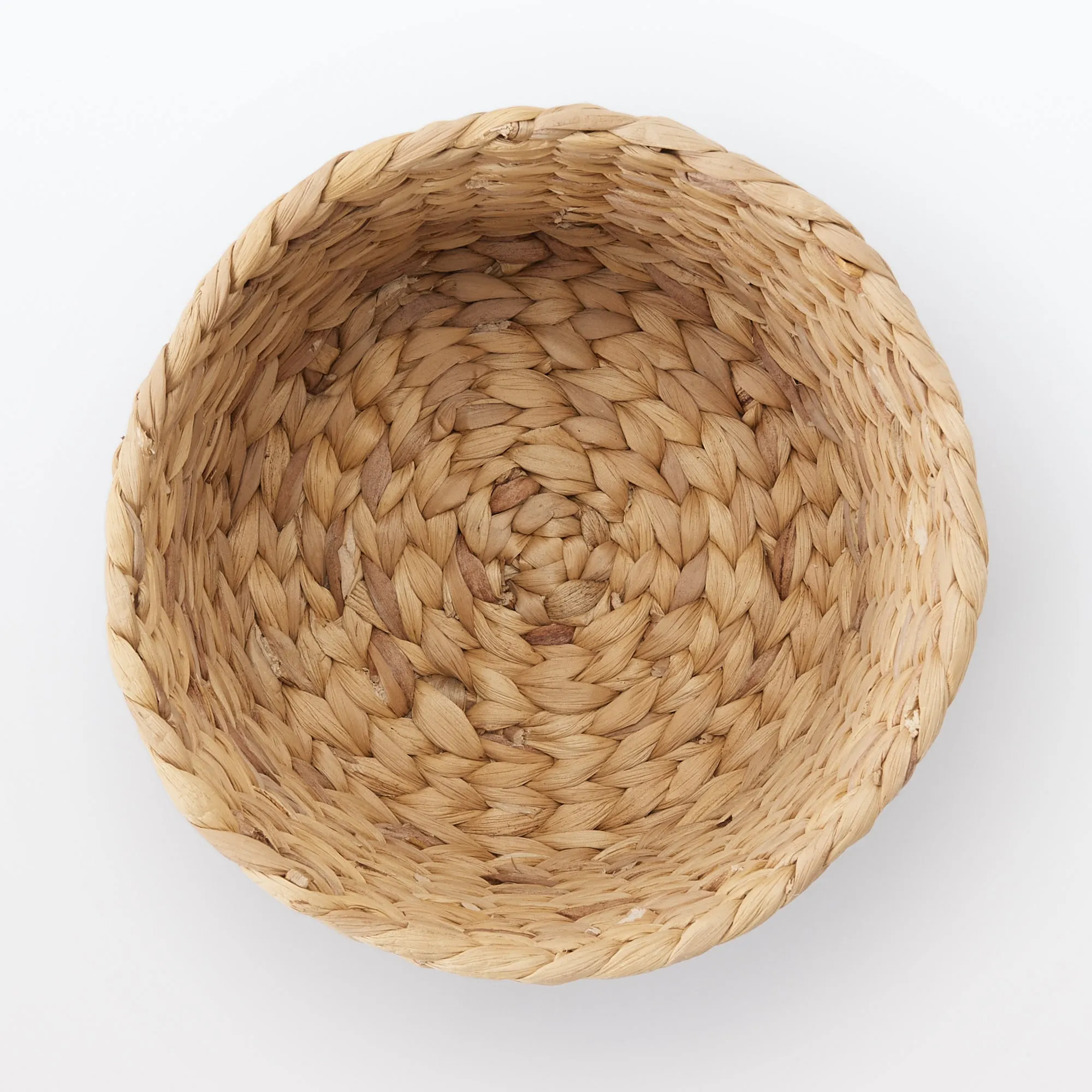 Water Hyacinth Basket - Round - Shallow Dia. 25 x H16 cm