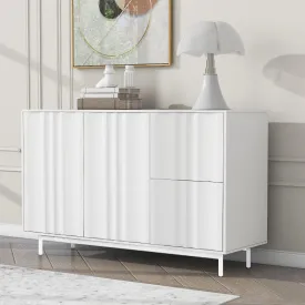Wave Pattern Storage Cabinet with 2 Doors