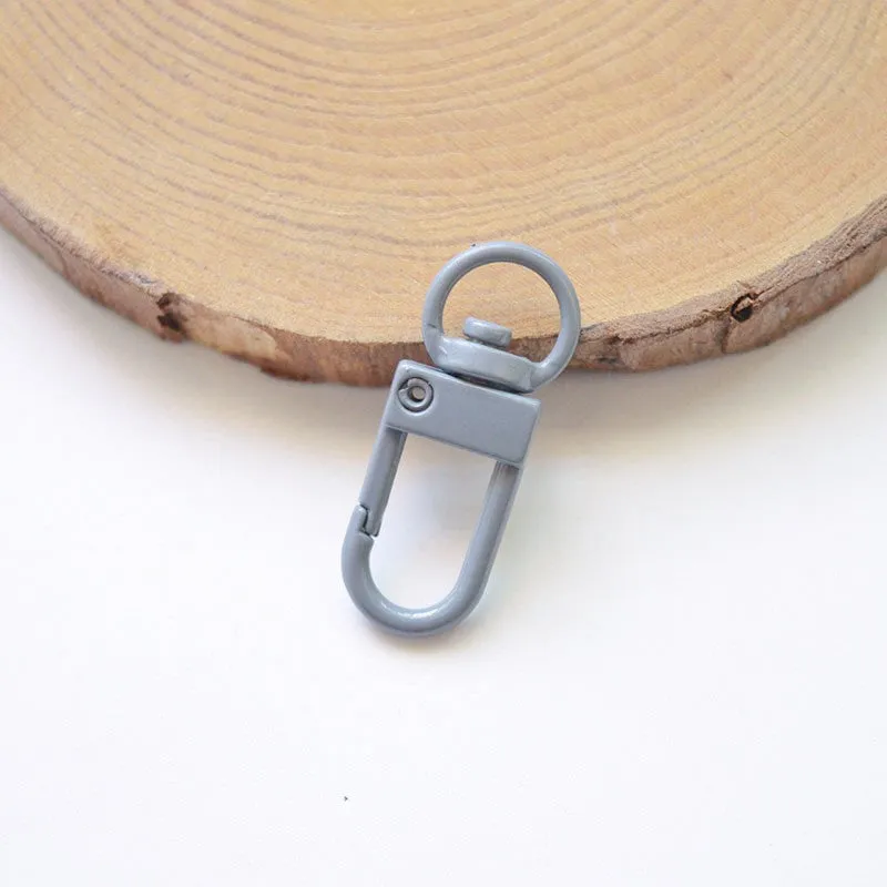 Wholesale 10pcs Painted Color Door Buckle Rotating Spring Zinc Alloy Hanging Buckle Keychain DIY Accessories