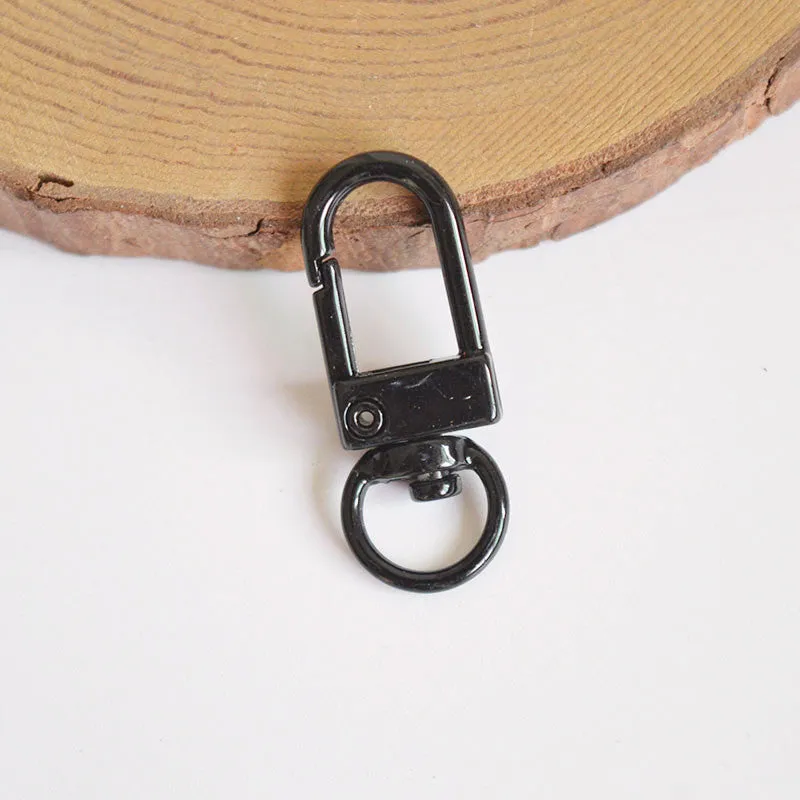 Wholesale 10pcs Painted Color Door Buckle Rotating Spring Zinc Alloy Hanging Buckle Keychain DIY Accessories