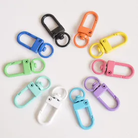Wholesale 10pcs Painted Color Door Buckle Rotating Spring Zinc Alloy Hanging Buckle Keychain DIY Accessories
