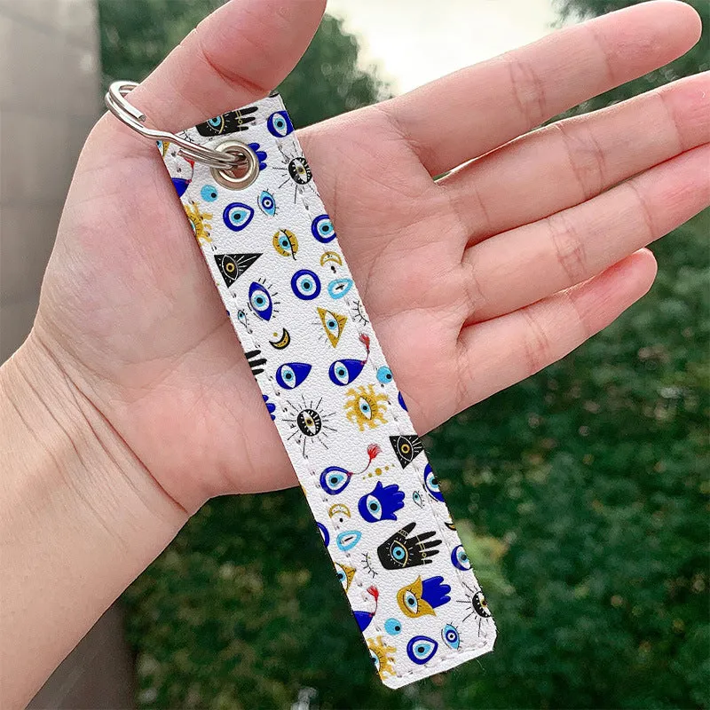 Wholesale Devil Eye PU Keychain Accessories