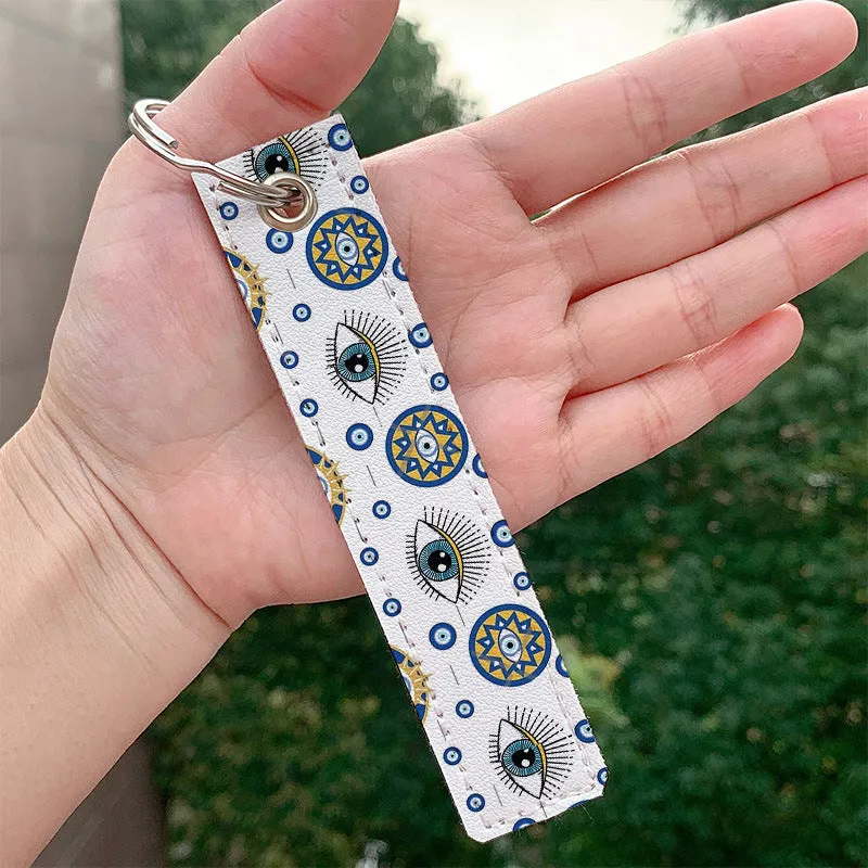 Wholesale Devil Eye PU Keychain Accessories