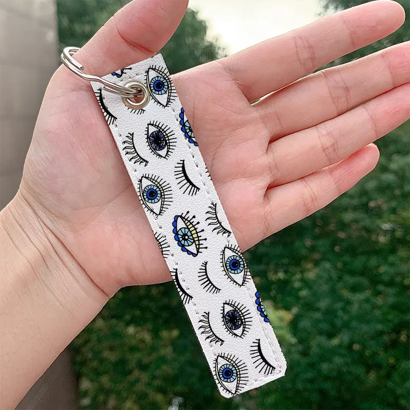 Wholesale Devil Eye PU Keychain Accessories