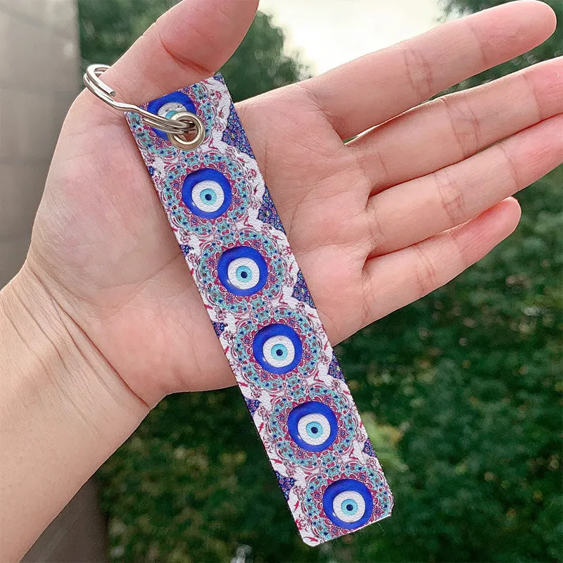 Wholesale Devil Eye PU Keychain Accessories