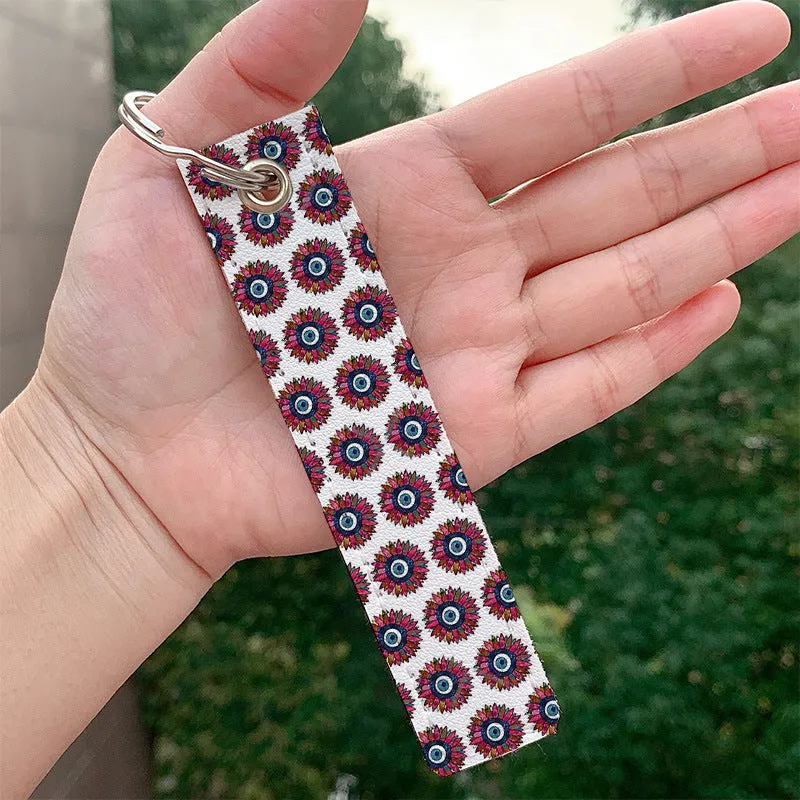 Wholesale Devil Eye PU Keychain Accessories