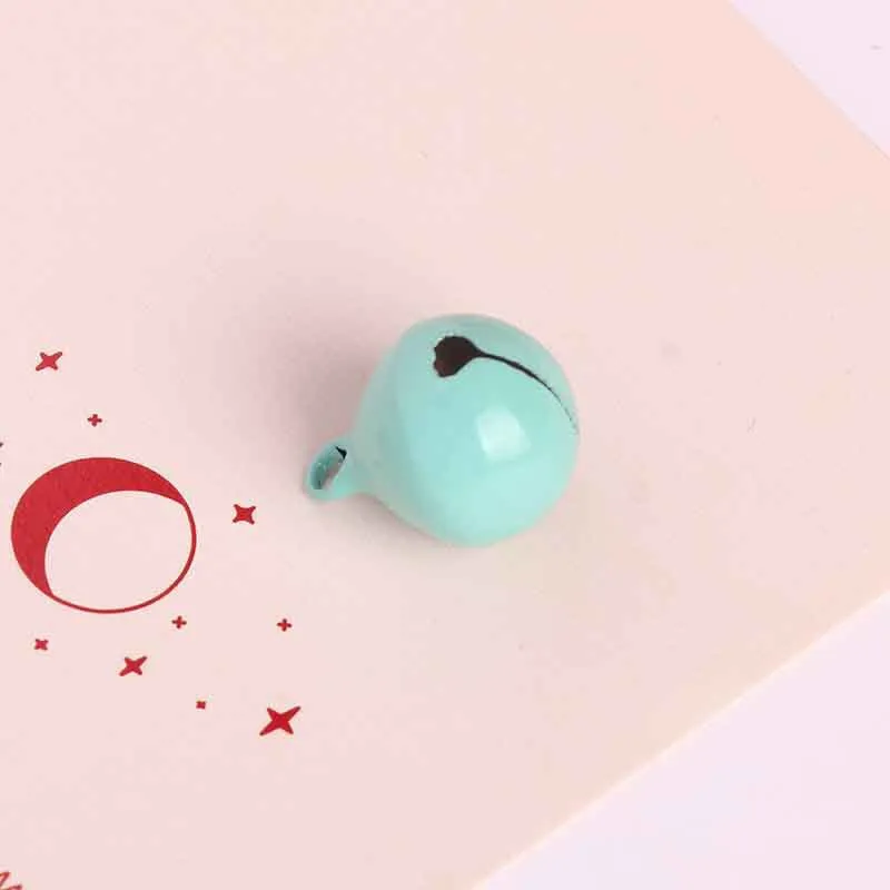 Wholesale DIY 14mm Candy Color Metal Paint Bell Keychain Accessories
