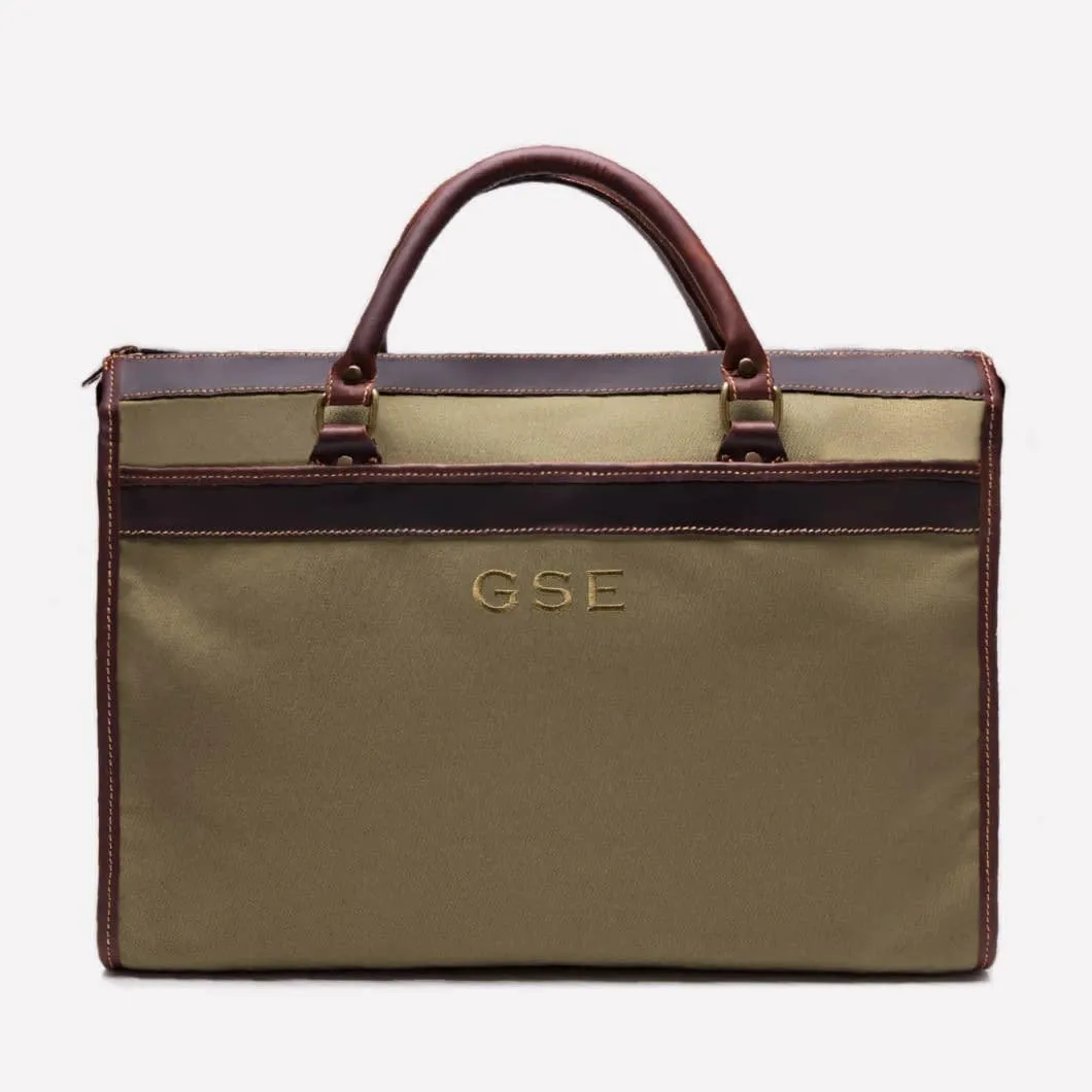 Wimbledon Briefcase - Olive