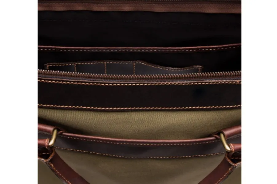Wimbledon Briefcase - Olive
