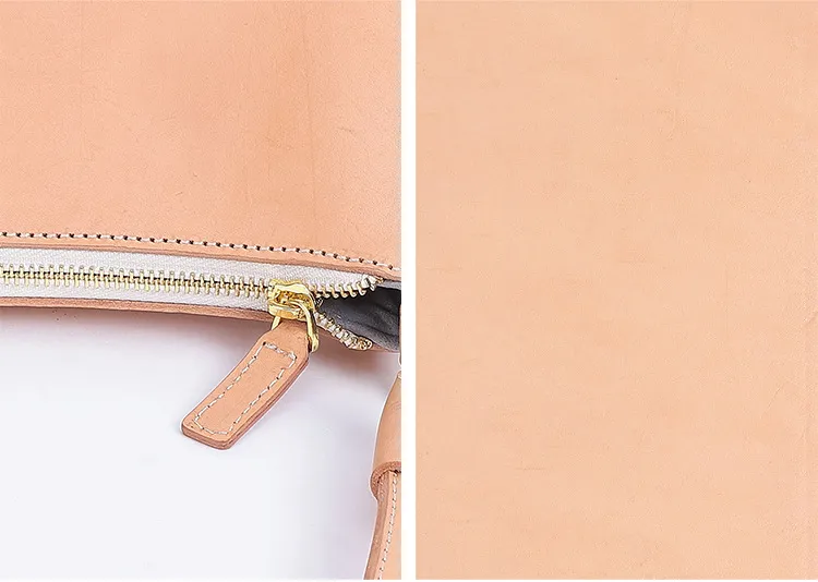 Women Handmade Leather Baguette Handbag W8755