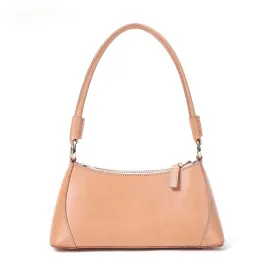 Women Handmade Leather Baguette Handbag W8755
