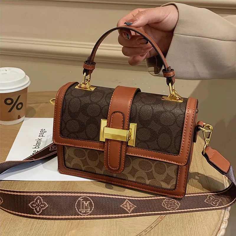 Women's Embossed Fashionable Ins Small Square Shoulder Bag