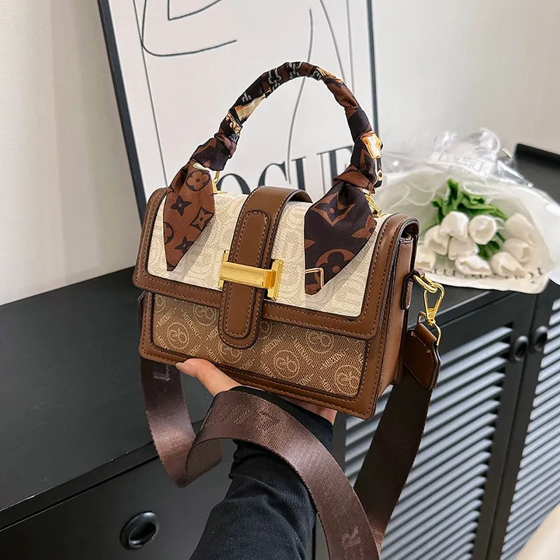 Women's Embossed Fashionable Ins Small Square Shoulder Bag