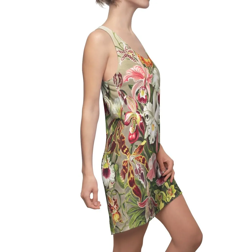 Women's Racerback, sundress, Botanical, Orchids,