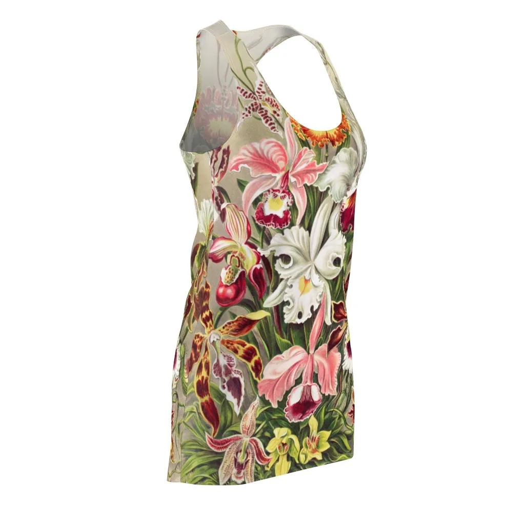 Women's Racerback, sundress, Botanical, Orchids,
