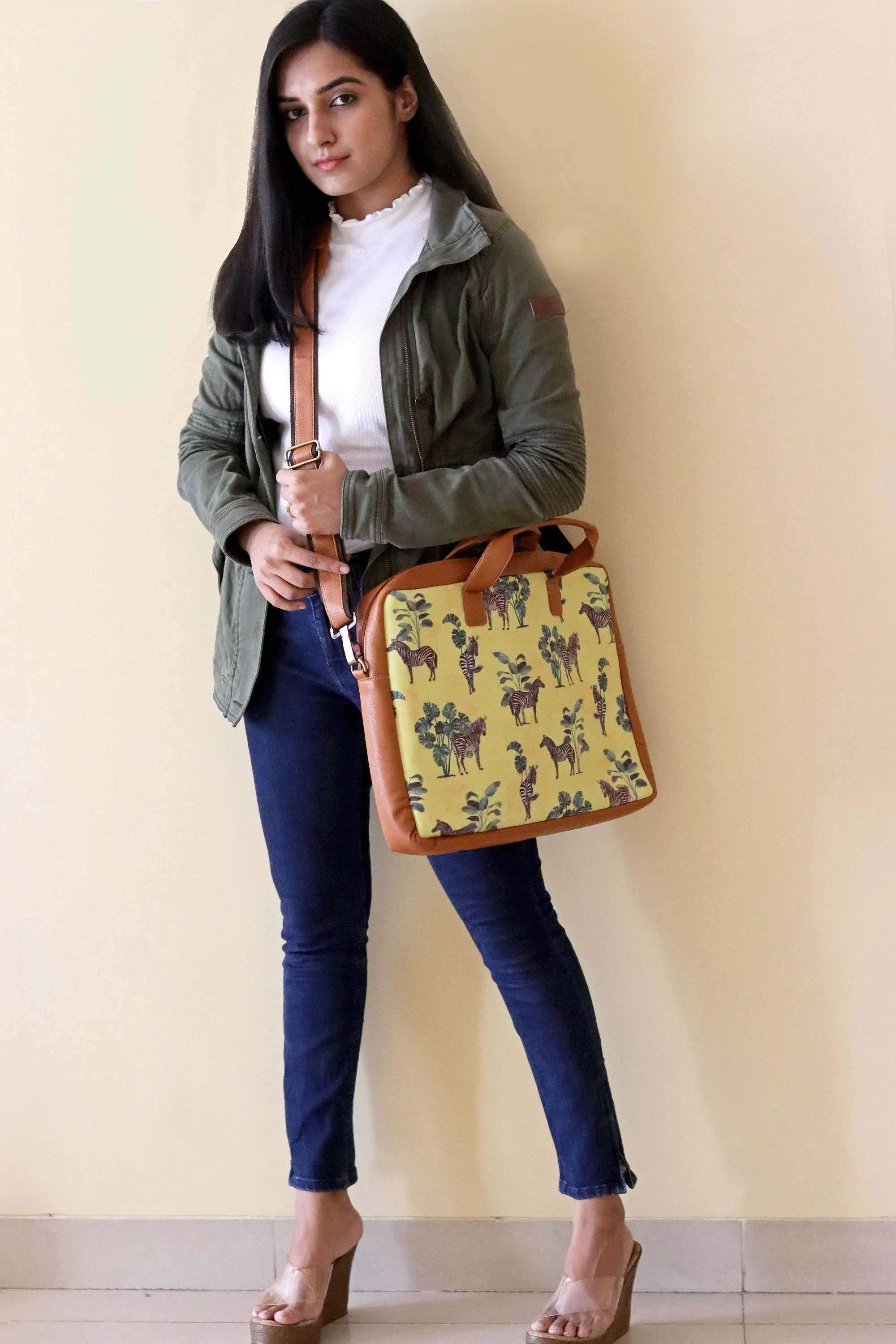 Zebra Print Women's Laptop Bag